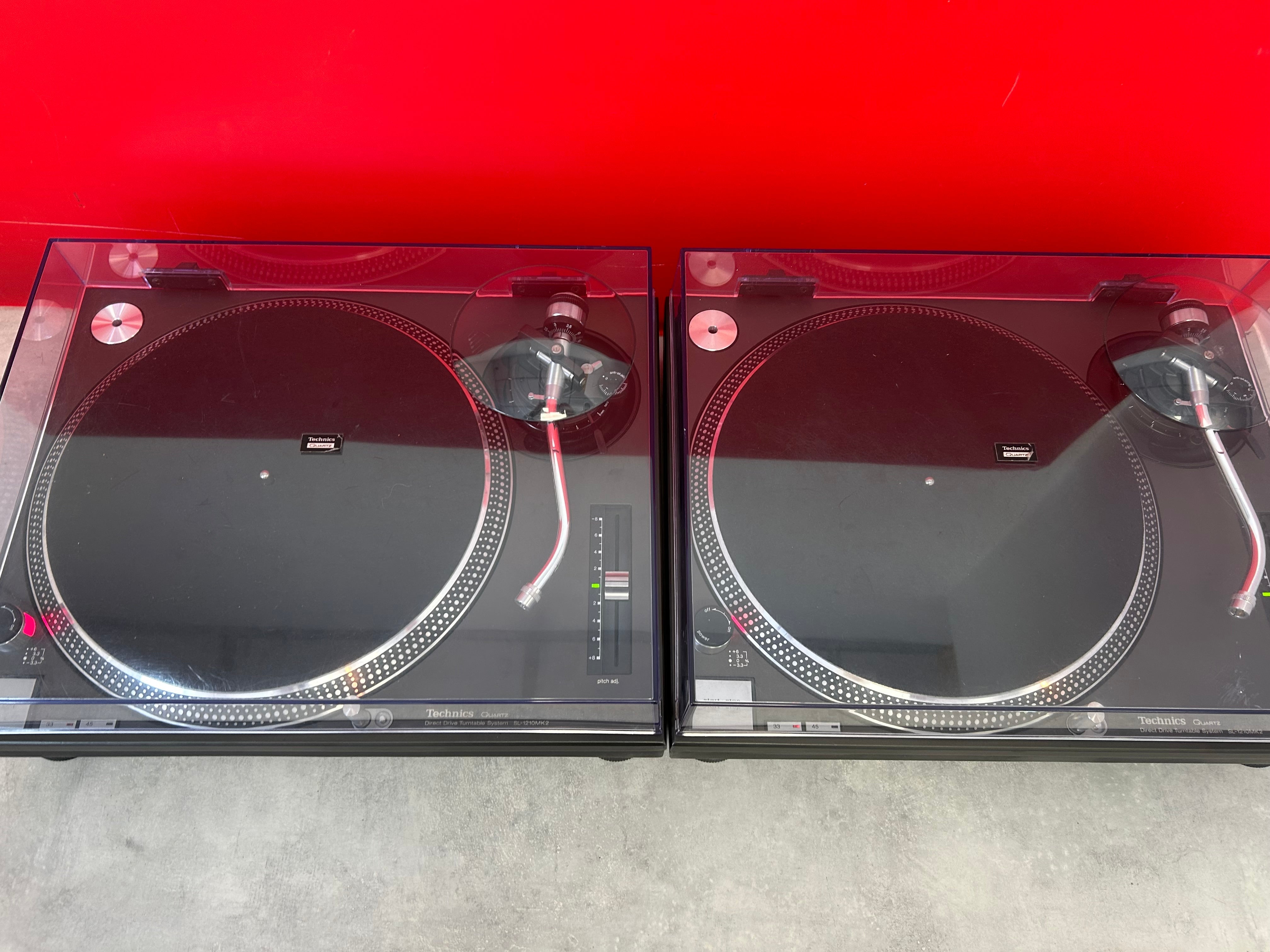 Technics SL 1210 MK2 Turntables Pair - Deck Converters