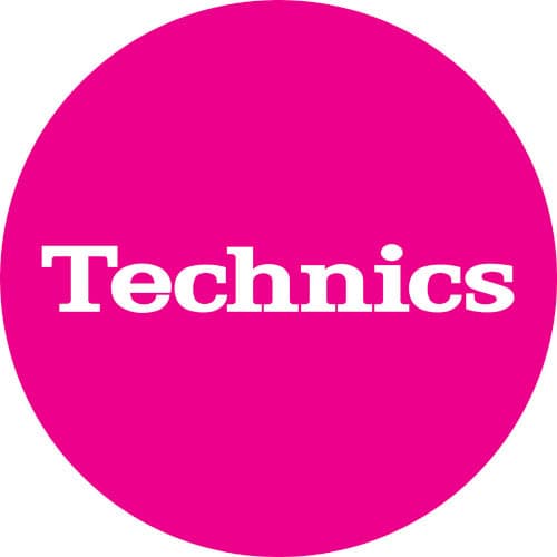 Technics Slipmat Simple 5: White on Pink (Pair) - Deck Converters