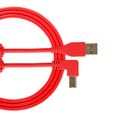 UDG Ultimate Cable USB 2.0 Type A - B Angled 3M - Red - Deck Converters
