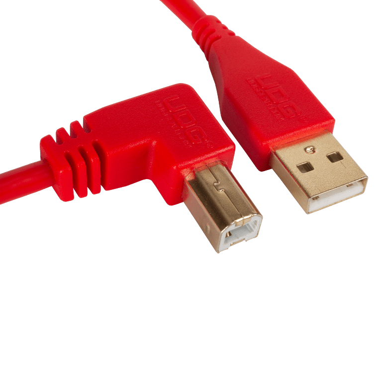 UDG Ultimate Cable USB 2.0 Type A - B Angled 3M - Red - Deck Converters