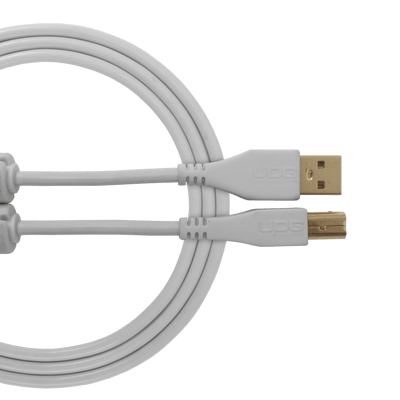 UDG Ultimate Cable USB 2.0 Type A - B Straight 1M - White - Deck Converters