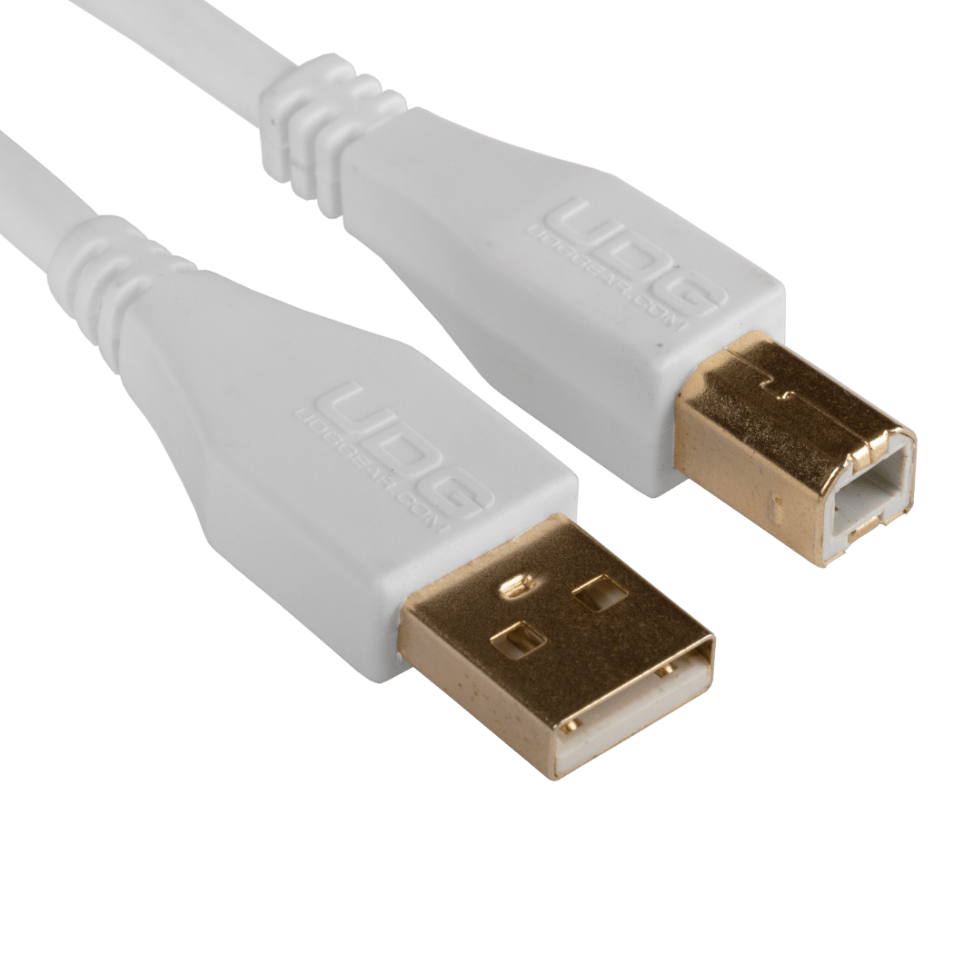UDG Ultimate Cable USB 2.0 Type A - B Straight 1M - White - Deck Converters