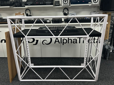 Ultimax TrussBooth WH Aluminium Truss DJ Booth c/w VESA TV mount and Shelf - Pre Owned - Deck Converters