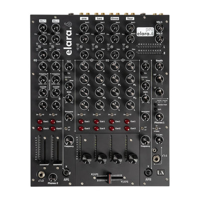 Union Audio ELARA.6 Rotary 6 - Channel Rotary Mixer - Black - Deck Converters
