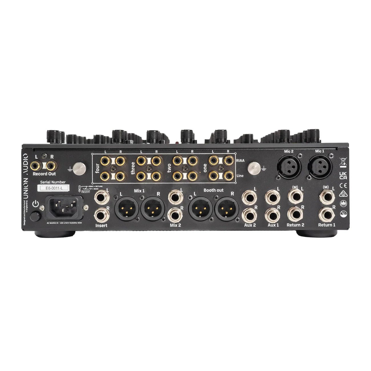 Union Audio ELARA.6 Rotary 6 - Channel Rotary Mixer - Black - Deck Converters